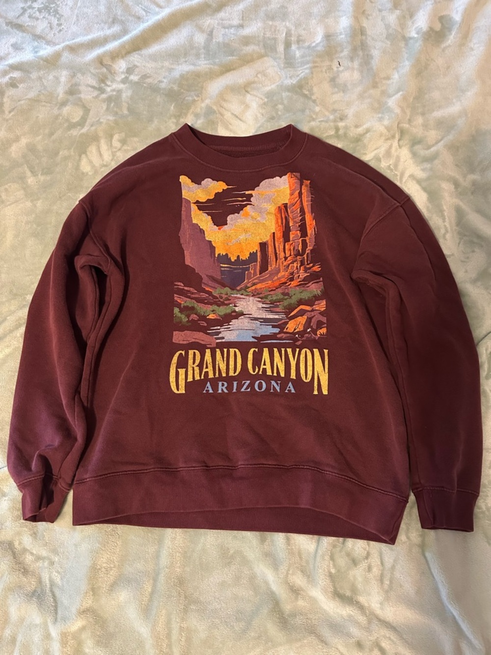 Grand Canyon Arizona Maroon Graphic Sweatshirt